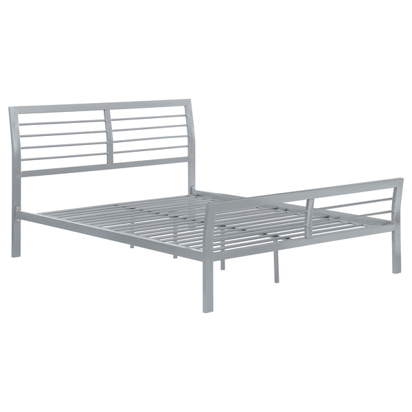 Coaster Furniture Cooper 300201F Metal Full Open Frame Bed - Silver IMAGE 1