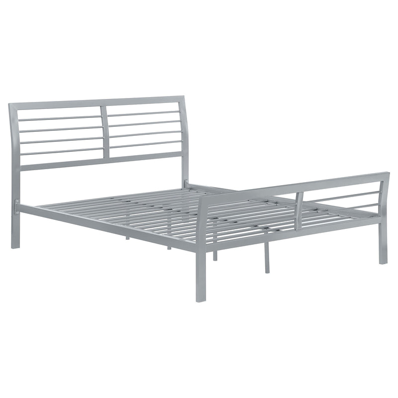 Coaster Furniture Cooper 300201F Metal Full Open Frame Bed - Silver IMAGE 1