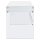  Coaster Furniture Dobrev 800829 48-inch 2-Drawer Writing Desk - White High Gloss IMAGE 5