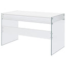  Coaster Furniture Dobrev 800829 48-inch 2-Drawer Writing Desk - White High Gloss IMAGE 8