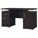  Coaster Furniture Tracy 800107 55-inch 2-Drawer Office Computer Desk - Cappuccino IMAGE 4