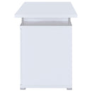  Coaster Furniture Tracy 800108 55-inch 2-Drawer Office Computer Desk - White IMAGE 4