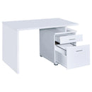  Coaster Furniture Irving 800110 47-inch 2-Drawer Office Computer Desk - White IMAGE 3