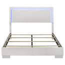 Coaster Furniture Felicity 203500Q Wood Queen LED Panel Bed - White High Gloss IMAGE 3