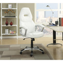 Coaster Furniture Bruce 800150 Upholstered Adjustable Home Office Desk Chair - White IMAGE 2