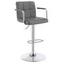 Coaster Furniture Palomar 121096 Adjustable Height Bar Stool - Grey and Chrome IMAGE 1