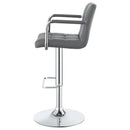 Coaster Furniture Palomar 121096 Adjustable Height Bar Stool - Grey and Chrome IMAGE 4