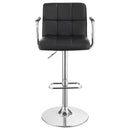 Coaster Furniture Palomar 121095 Adjustable Height Bar Stool - Black and Chrome IMAGE 3