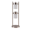 Coaster Furniture Munson 900732 25-inch 2 Swivel Lights Bedside Table Lamp - Silver IMAGE 1