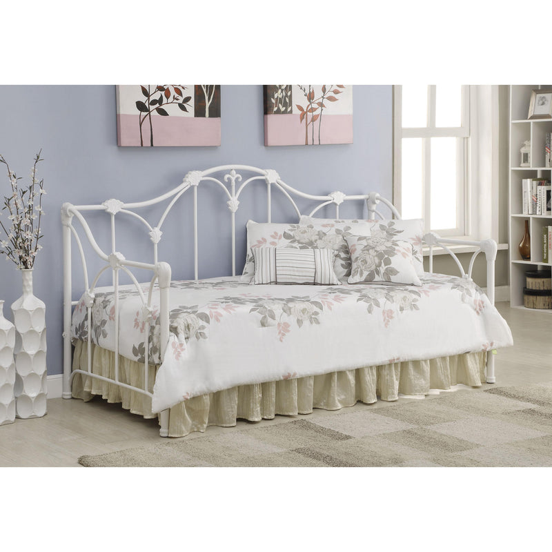 Coaster Furniture Halladay 300216 Metal Twin Daybed - White IMAGE 2