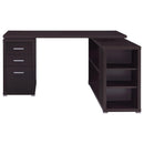  Coaster Furniture Yvette 800517 60-inch 3-Drawer L-Shape Computer Desk - Cappuccino IMAGE 4