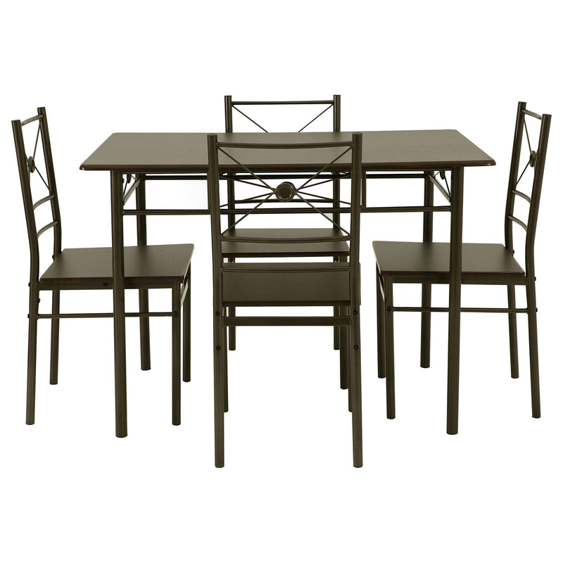 Coaster Furniture Anna 100033 5-piece Rectangular Dining Table Set - Dark Bronze IMAGE 1