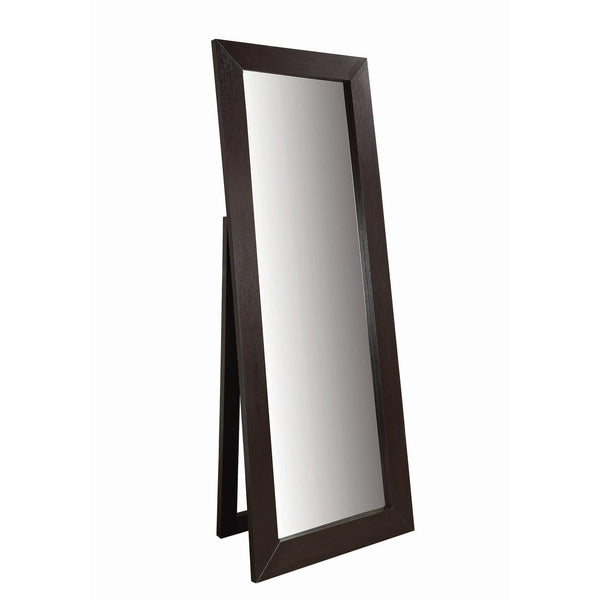 Coaster Furniture Toga 900453 28 x 72 Inch Wood Standing Floor Mirror - Cappuccino IMAGE 1