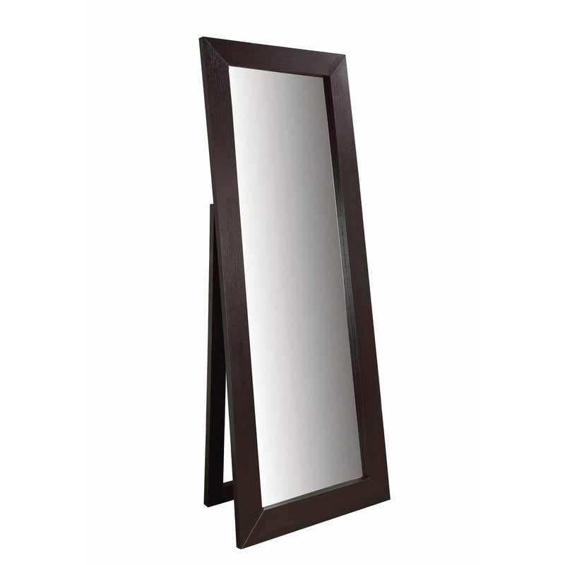 Coaster Furniture Toga 900453 28 x 72 Inch Wood Standing Floor Mirror - Cappuccino IMAGE 1