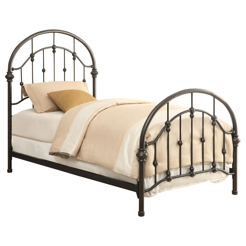 Coaster Furniture Rowan 300407T Metal Twin Open Frame Bed - Dark Bronze IMAGE 1