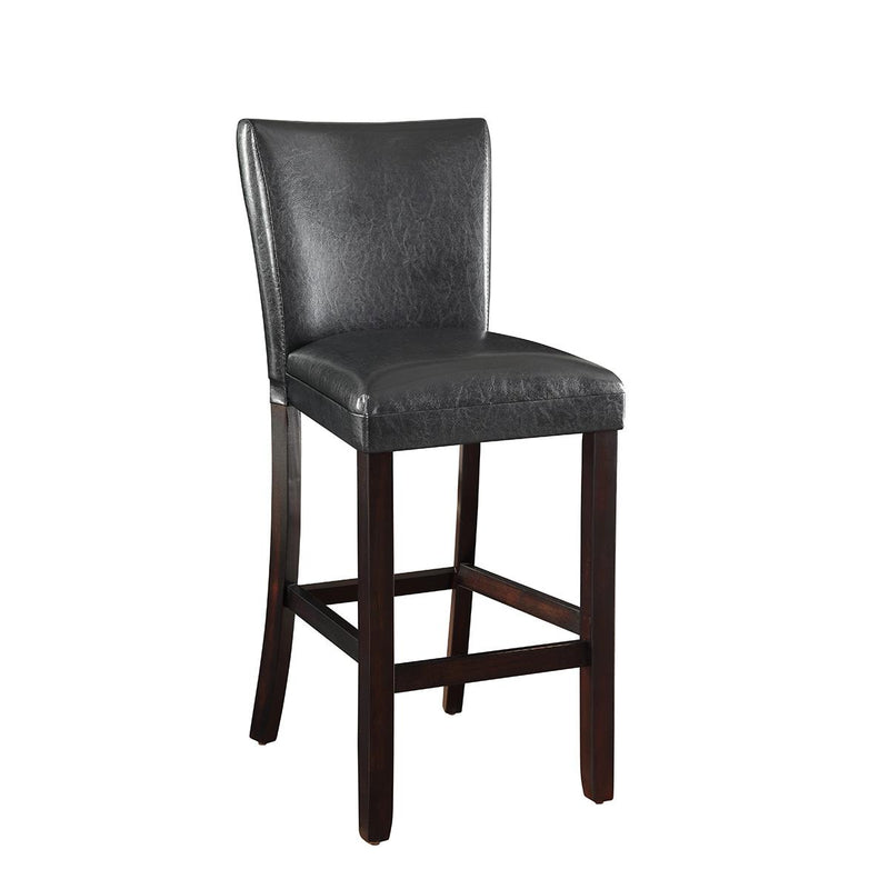 Coaster Furniture Alberton 100056 Leatherette Upholstered Bar Chair - Black (Set of 2) IMAGE 1