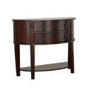 Coaster Furniture Diane 950156 2-Drawer Demilune Entryway Console Table - Cappuccino IMAGE 1