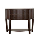 Coaster Furniture Diane 950156 2-Drawer Demilune Entryway Console Table - Cappuccino IMAGE 2