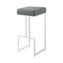 Coaster Furniture Gervase 105262 Square Bar Stool - Grey and Chrome IMAGE 1
