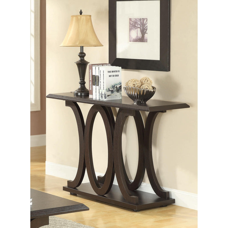Coaster Furniture Shelly 703149 Engineered Wood Entryway Console Table - Cappuccino IMAGE 2