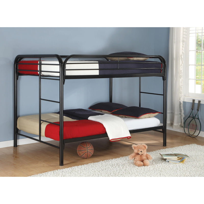 Coaster Furniture Morgan 460056K Metal Full Over Full Bunk Bed - Black IMAGE 1