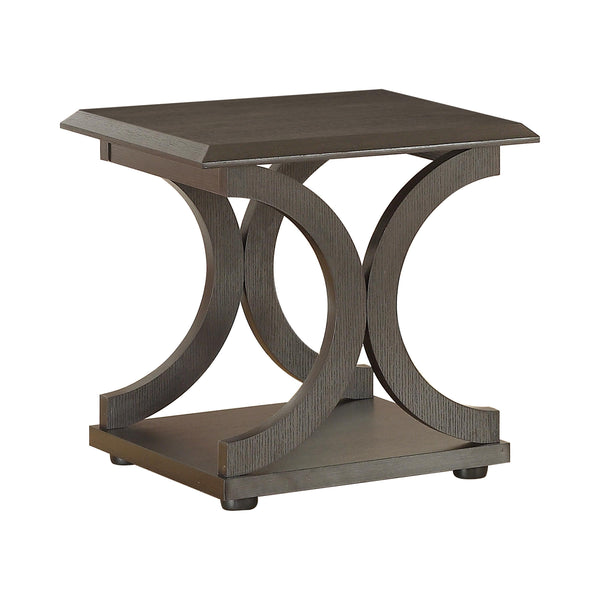Coaster Furniture Shelly 703147 Rectangular Engineered Wood Side End Table - Cappuccino IMAGE 1