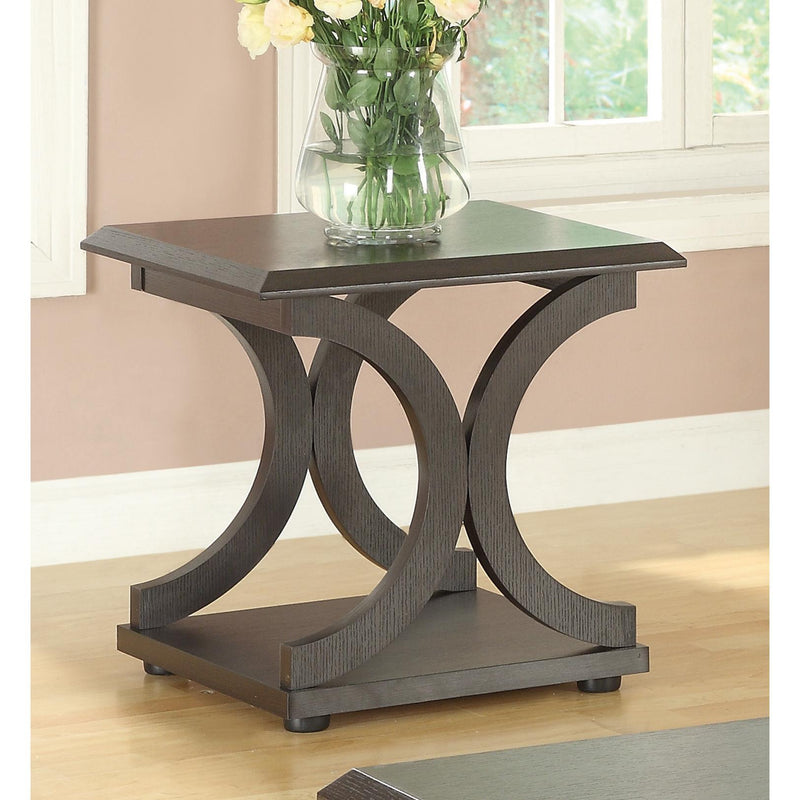 Coaster Furniture Shelly 703147 Rectangular Engineered Wood Side End Table - Cappuccino IMAGE 2