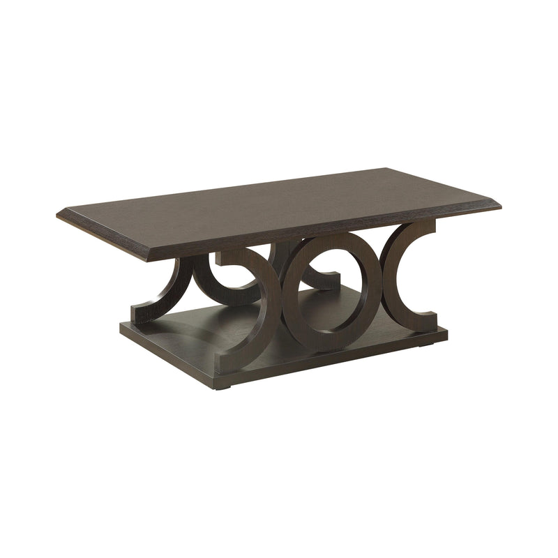 Coaster Furniture Shelly 703148 Rectangular Engineered Wood Coffee Table - Cappuccino IMAGE 1