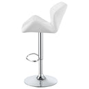 Coaster Furniture Berrington 100424 Upholstered Adjustable Bar Stool - White (Set of 2) IMAGE 5