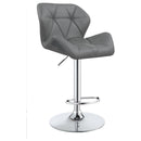 Coaster Furniture Berrington 100426 Upholstered Adjustable Bar Stool - Grey (Set of 2) IMAGE 1