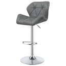 Coaster Furniture Berrington 100426 Upholstered Adjustable Bar Stool - Grey (Set of 2) IMAGE 4