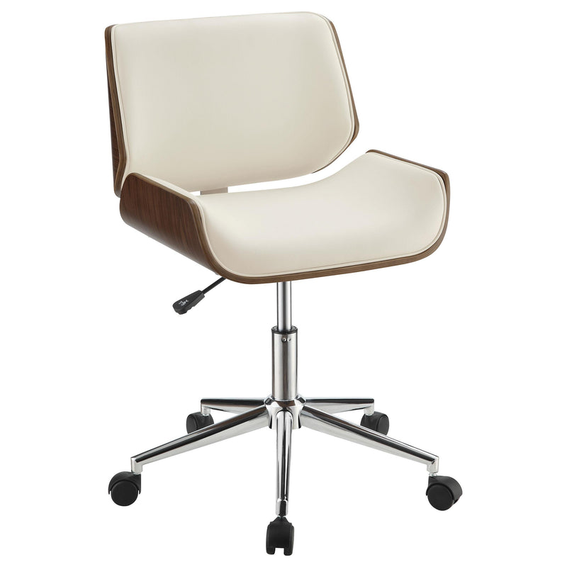 Coaster Furniture Addington 800613 Upholstered Adjustable Office Desk Chair - Ecru IMAGE 1