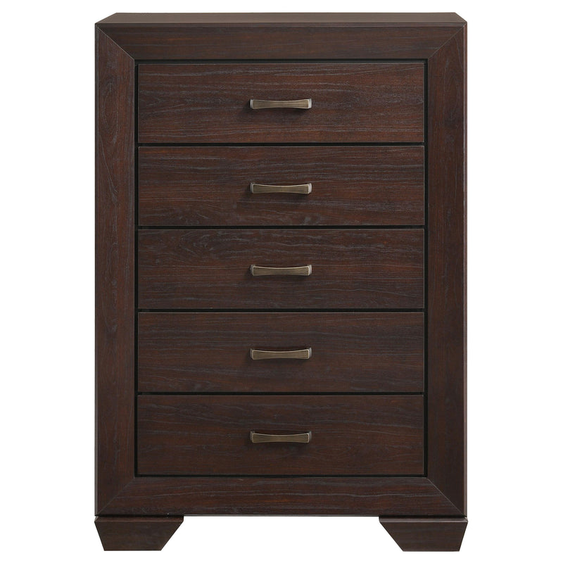 Coaster Furniture Kauffman 204395 5-Drawer Bedroom Chest - Dark Cocoa IMAGE 2