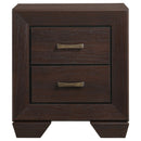 Coaster Furniture Kauffman 204392 2-Drawer Nightstand - Dark Cocoa IMAGE 2