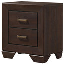 Coaster Furniture Kauffman 204392 2-Drawer Nightstand - Dark Cocoa IMAGE 3