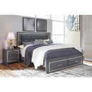  Signature Design by Ashley Lodanna B214B17 6 pc King Panel Storage Bedroom Set IMAGE 2
