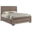 Coaster Furniture Kauffman 204190Q Wood Queen Storage Panel Bed - Washed Taupe IMAGE 3