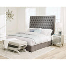 Coaster Furniture Camille 300621KW Upholstered California King Panel Bed - Grey IMAGE 5