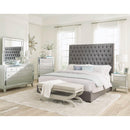 Coaster Furniture Camille 300621KW Upholstered California King Panel Bed - Grey IMAGE 6