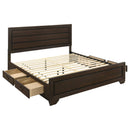 Coaster Furniture Kauffman 204390KE Wood Eastern King Storage Panel Bed - Dark Cocoa IMAGE 2