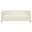 Coaster Furniture Chaviano 505391 Upholstered Track Arm Sofa - Pearl White IMAGE 2