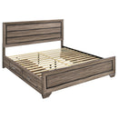 Coaster Furniture Kauffman 204190KE Wood Eastern King Storage Panel Bed - Washed Taupe IMAGE 1
