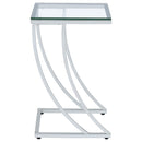 Coaster Furniture Cayden 900082 Rectangular Glass Top Sofa Side Table - Chrome IMAGE 6