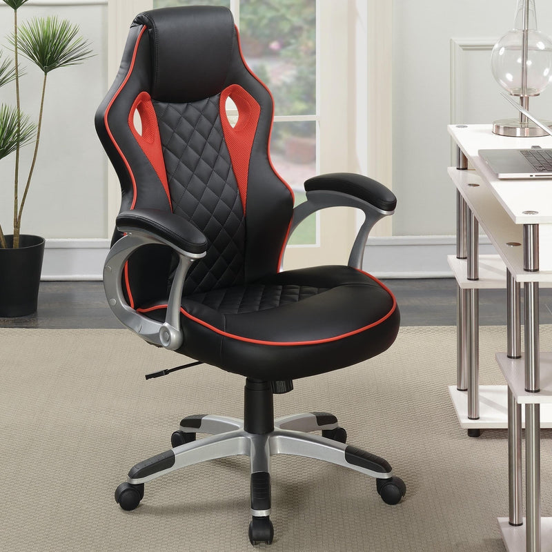 Coaster Furniture Lucas 801497 Upholstered Adjustable Home Office Desk Chair - Black IMAGE 7