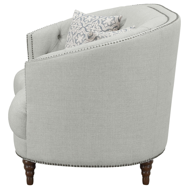 Coaster Furniture Avonlea 505642 Upholstered Sloped Arm Loveseat - Grey Fabric IMAGE 4