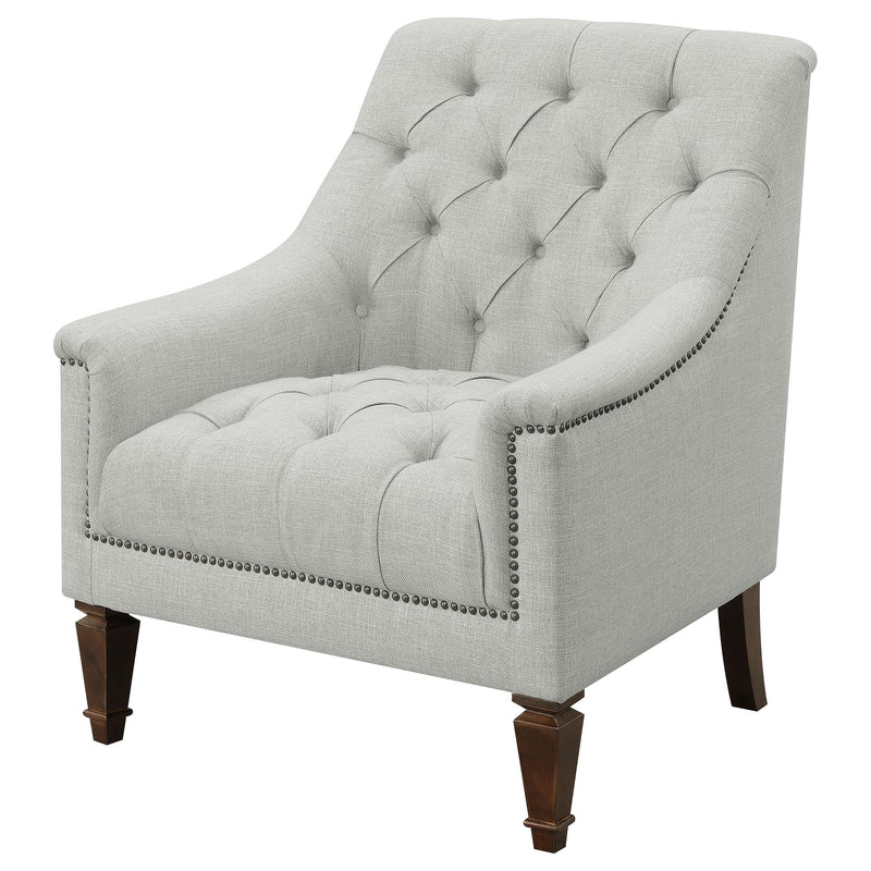 Coaster Furniture Avonlea 505643 Fabric Upholstered Sloped Arm Chair - Grey Fabric IMAGE 3