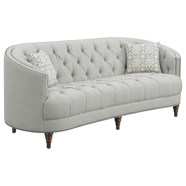 Coaster Furniture Avonlea 505641 Upholstered Sloped Arm Sofa - Grey Fabric IMAGE 1