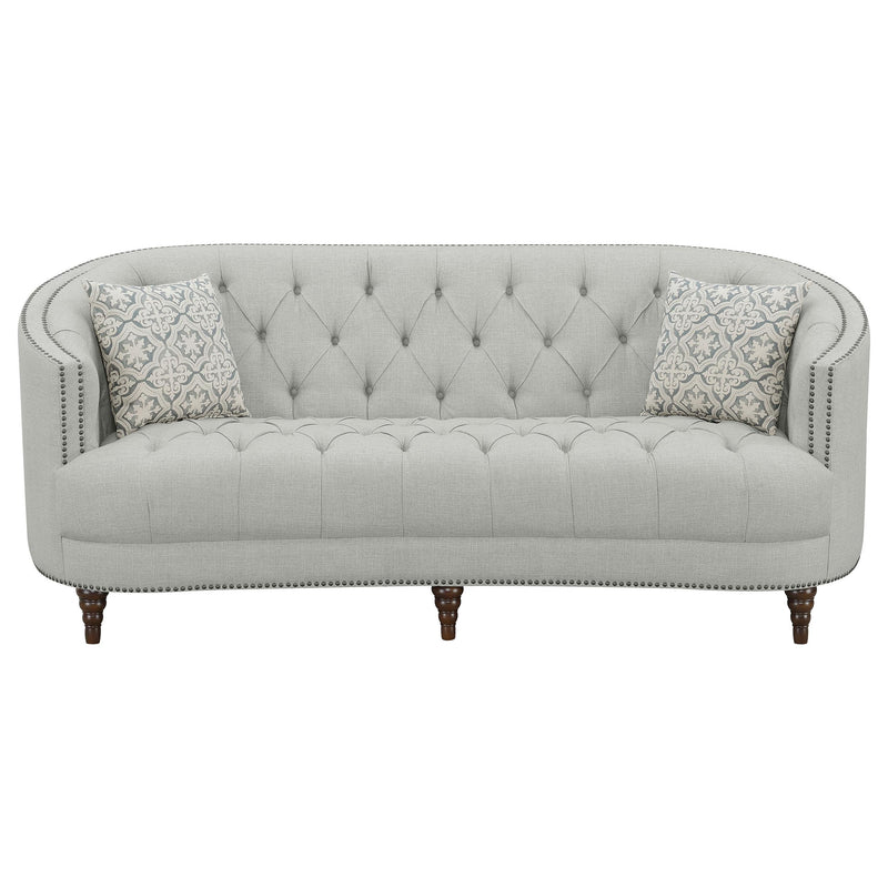 Coaster Furniture Avonlea 505641 Upholstered Sloped Arm Sofa - Grey Fabric IMAGE 2