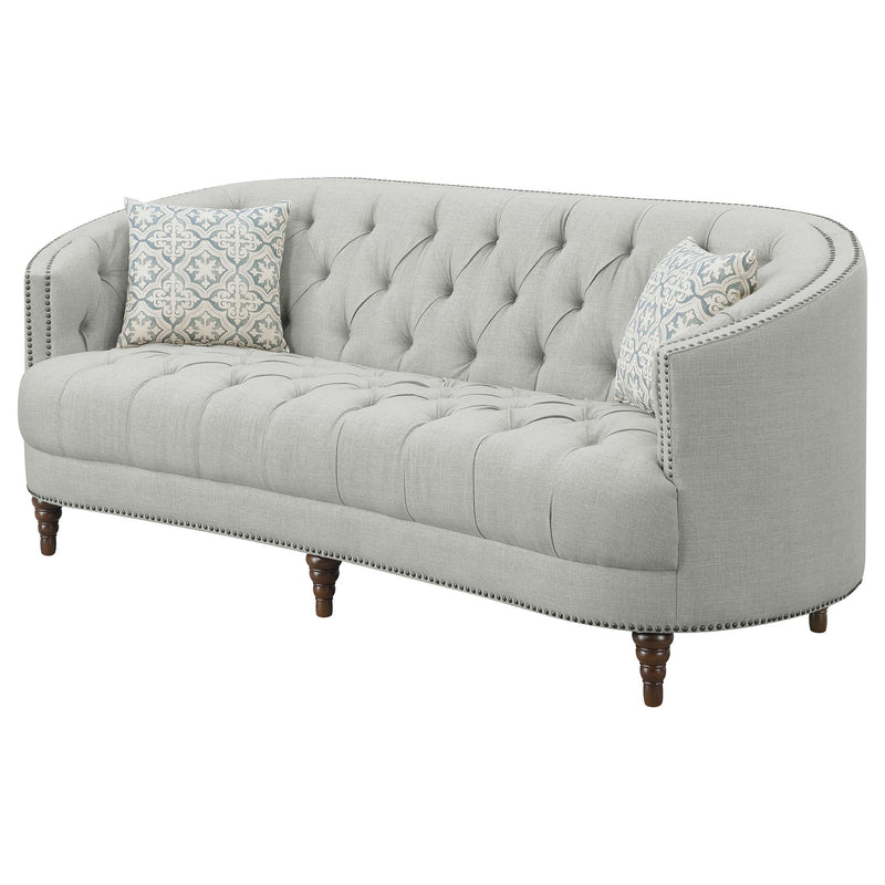 Coaster Furniture Avonlea 505641 Upholstered Sloped Arm Sofa - Grey Fabric IMAGE 3