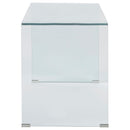  Coaster Furniture Ripley 801581 47-inch Tempered Bent Glass Writing Desk - Clear IMAGE 4